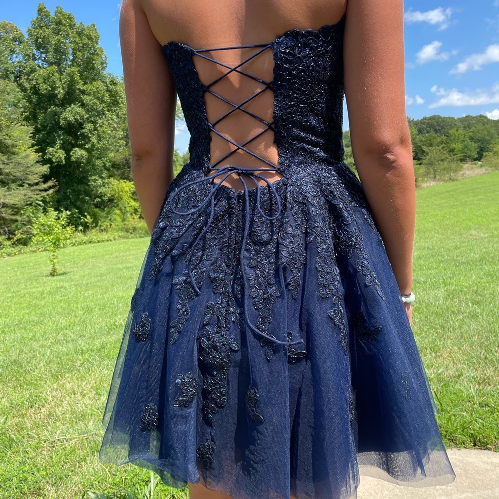 Homecoming Dress in Navy, Size 12 Sherri Hill HOCO Prom Dress